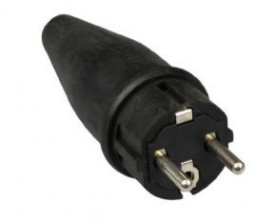 Mains plug - neoprene