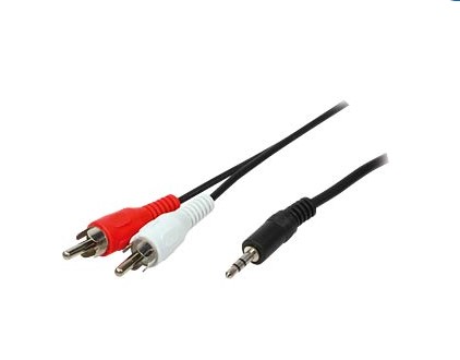 Audio kabel 3,5mm Stereo -> 2x Tulp - 3m - uitlopend