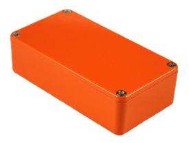 Alum. diecast enclosure 119x94x34mm - RAL2009 - Orange