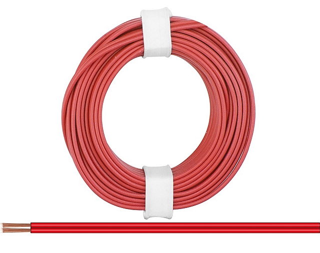 x5m Zwillingslitze 2x0,14mm² - rot/rot