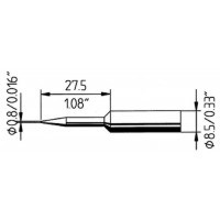 Soldeerstift ø0,8mm lang