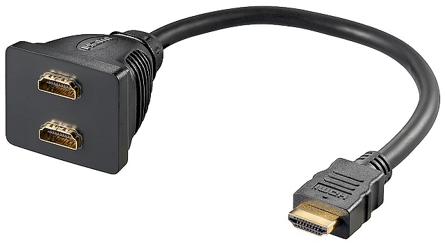 Adapterkabel HDMI stecker -> 2x HDMI buchse