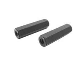 Polyamide Sleeves black M2,5 with internal thread - 10mm