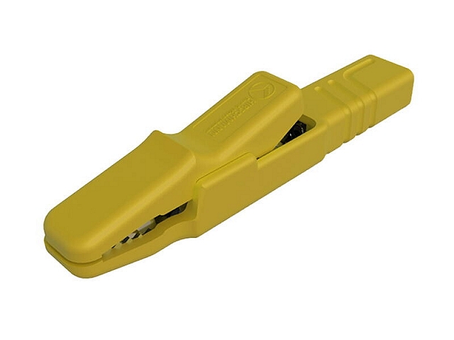 Crocodileclip isolated ø4mm  - Heavy-duty 25A - yellow