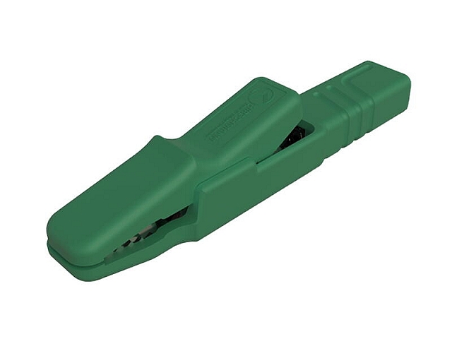 Crocodileclip isolated ø4mm  - Heavy-duty 25A - green