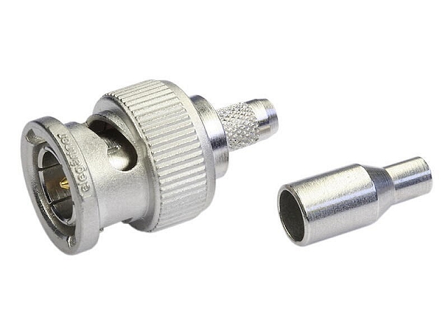 BNC steker male krimp 50 Ohm - RG 174