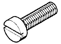 Slotted Metric Screw M2 x 12mm - SS A2