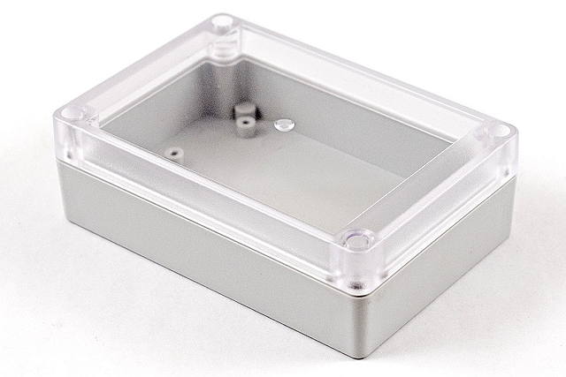 Enclosure 105x75x40mm Polycarbonat white with clear lid - IP65