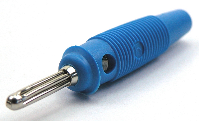 Labory plug ø4mm with side-entry - blue