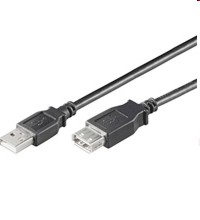 USB 2.0 Verlengkabel A -> A  - 5m - zwart