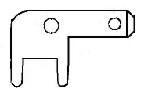 Flachstecker 2,8x0,8mm gewinkelt e=5mm