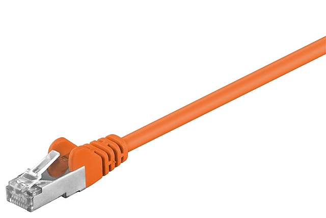 Patchcable SFTP CAT5e 2xRJ45 molded version with strain relief - 2,0m - orange