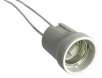 Halogen lampsocket E-27 ø41x47mm 230V ceramic 15cm silicon wire