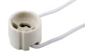 Halogen lampfassung GU-10 ø27,5mm 230V keramik 15cm siliconkabel