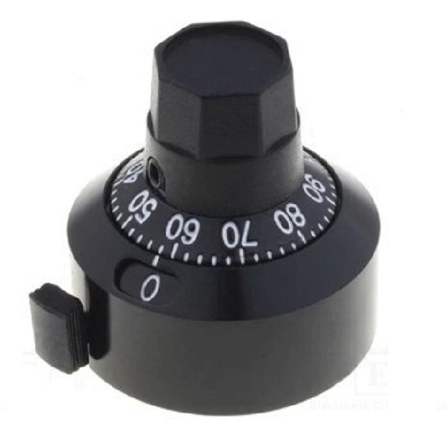 Dial voor PMB potmeters (6,35mm) - zwart