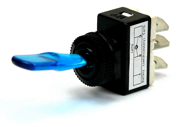 Tuimelschakelaar met blauwe verlichting - 12V/6A