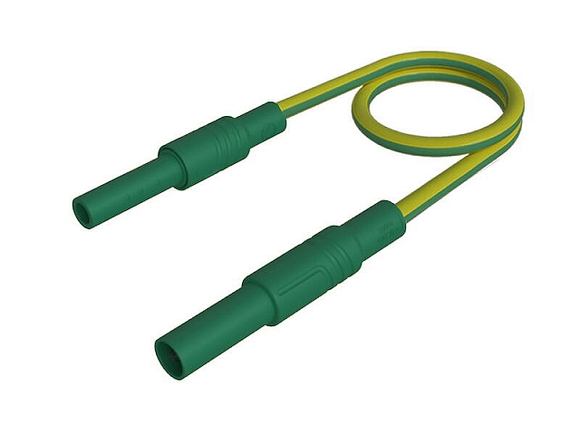 Meetsnoer ø4mm Siliconen 2,5mm²/32A IEC - 200cm - geel/green