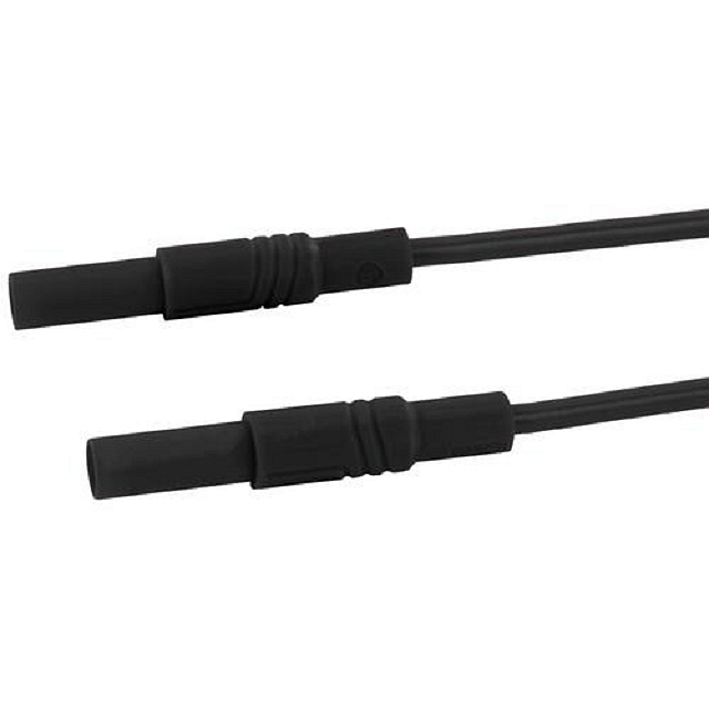 Safety Labory cable ø4mm Silicon 1mm²/16A IEC - 50cm - black