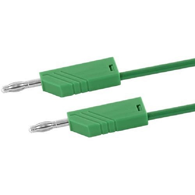 Labor kabel ø4mm Siliconen 1mm²/16A - 50cm - grün