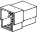 Autoconnector Fastin-Faston 3-polig buchse - weiss