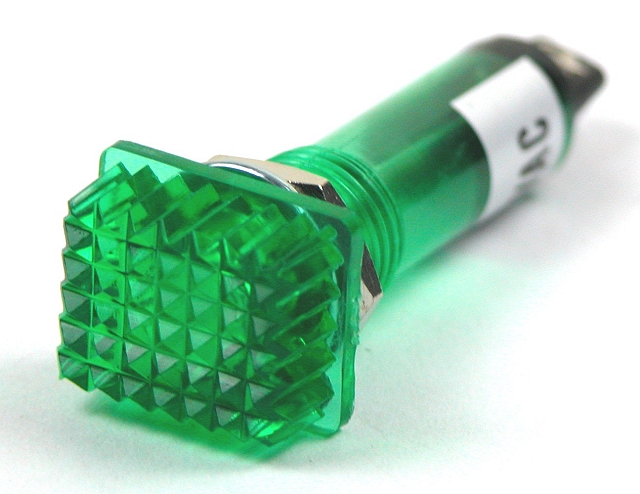 Neon controle lampje 12x16mm 230V - groen