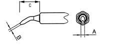 Soldeerstift schroevendraaier gebogen 1,6mm/0,4mm/8,2mm