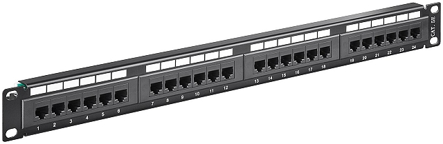 19" Patchpanel Cat5e 24-poorts - ungeschirmt