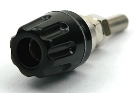 Labory socket panelmount ø4mm 16A/60V - black