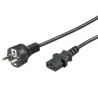 Powercable Schuko straight -> C13 female - 1,5m - black