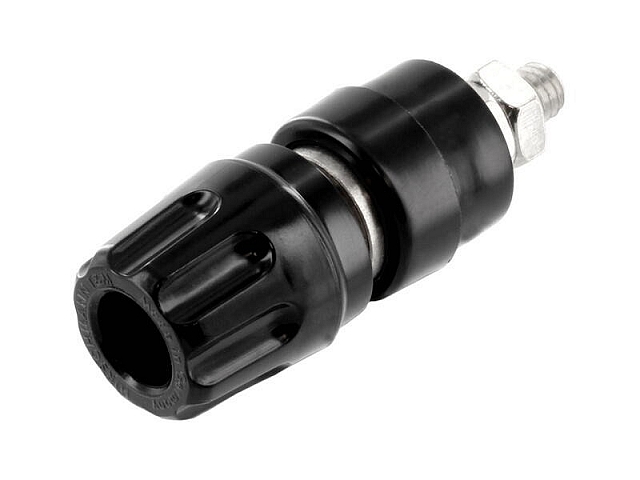 Banaanchassisdeel ø4mm 35A 60Vdc - zwart