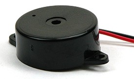 Piezo element 3,0kHz 12Vdc 80dB ø24,0x9,5mm wired