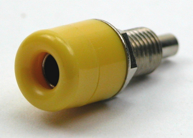 Labory socket panelmount ø4mm - yellow