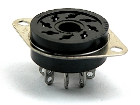 Flange mount solder socket for 6012...  8-pole