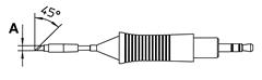 Soldeerstift mesvorm 2,2mm 45°C 40W