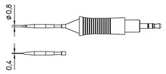 Soldeerstift schroevendraaier 0,8mm/0,4mm 40W