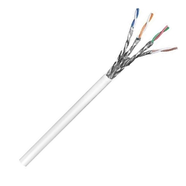 x305m SFTP Cat6 kabel CCA 4x2xAWG23/1 - starr - weiss