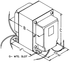 Audio-transformator 30W 2500Ohm 20H