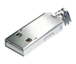 USB kabeldeel soldeer type A met kap