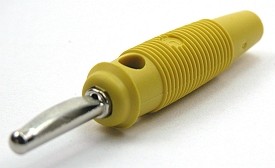 Labory plug ø4mm with side-entry - yellow